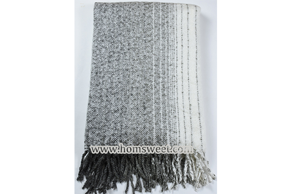  Elegant Faux Mohair Woven Throw