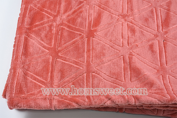 Fashion 3D Embossed Mink Fleece    Throw