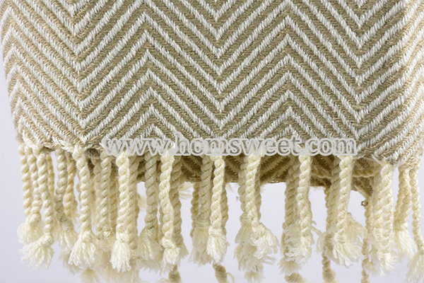 Elegant Herringbone Woven Throw