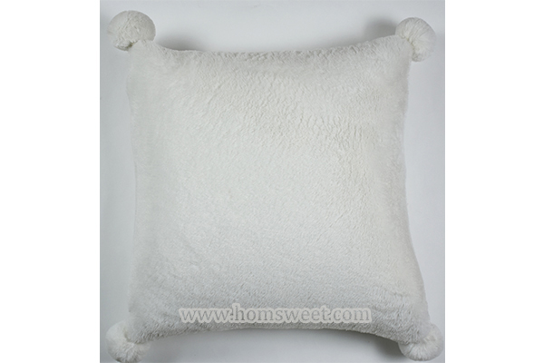 Fashion Pom Pom Faux Fur Pillow  