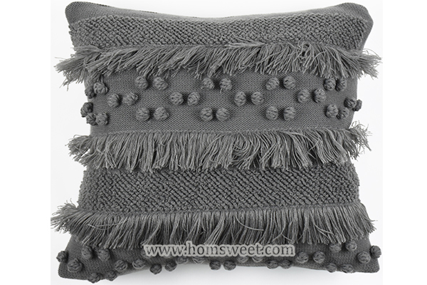 Knitted Luxury Tassel, Pom Pom Pillow