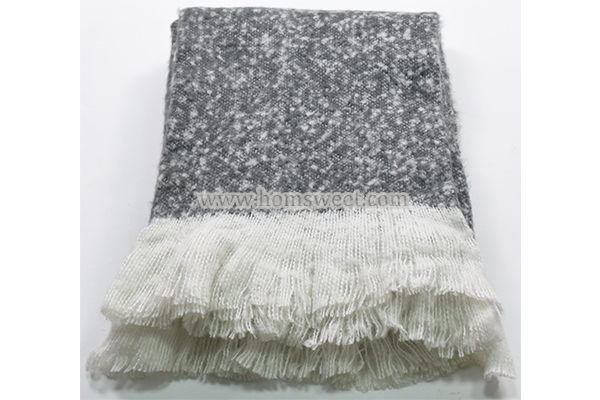 Elegant Faux Mohair Woven Throw