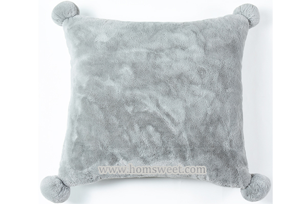 Fashion Pom Pom Faux Fur Pillow  