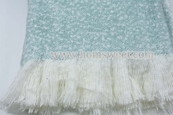  Elegant Faux Mohair Woven Throw