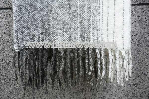  Elegant Faux Mohair Woven Throw