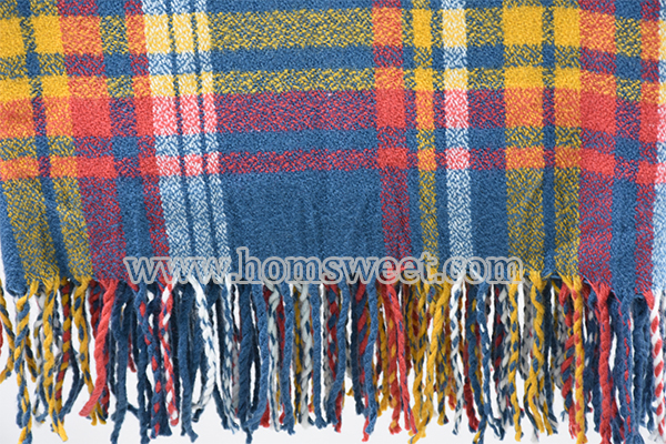 Elegant Check Woven Throw 