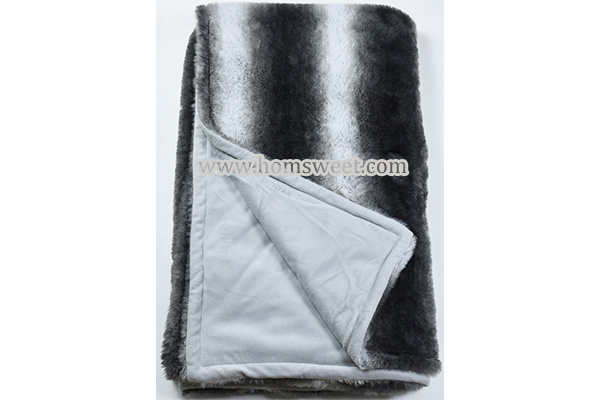 Luxury Printed Faux Fur Throw 